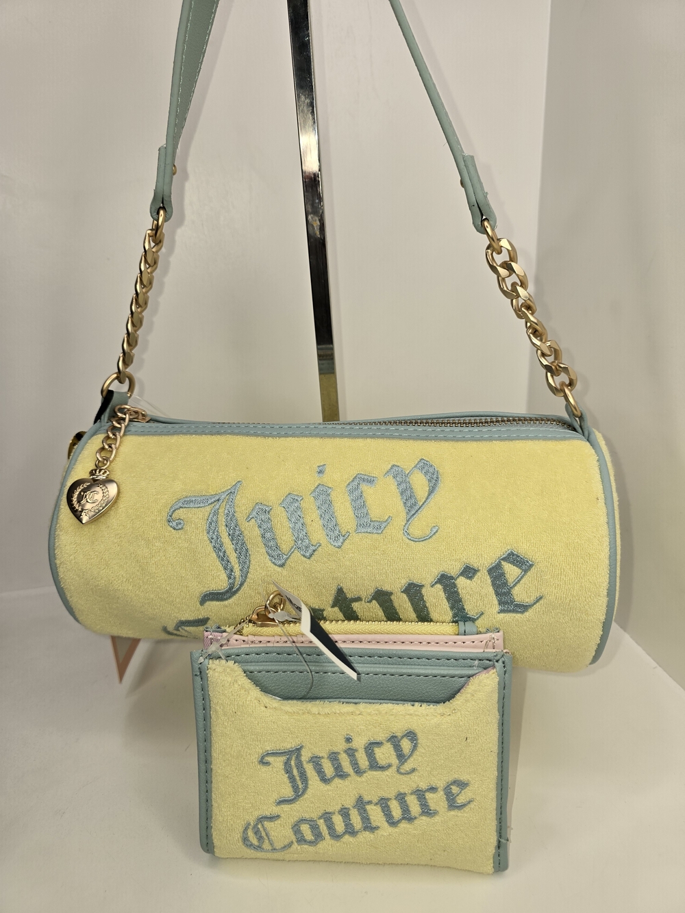 👉✨️ Juicy Couture Choose Juicy Barrel Yellow Barrel Shoulder Bag And Wallet